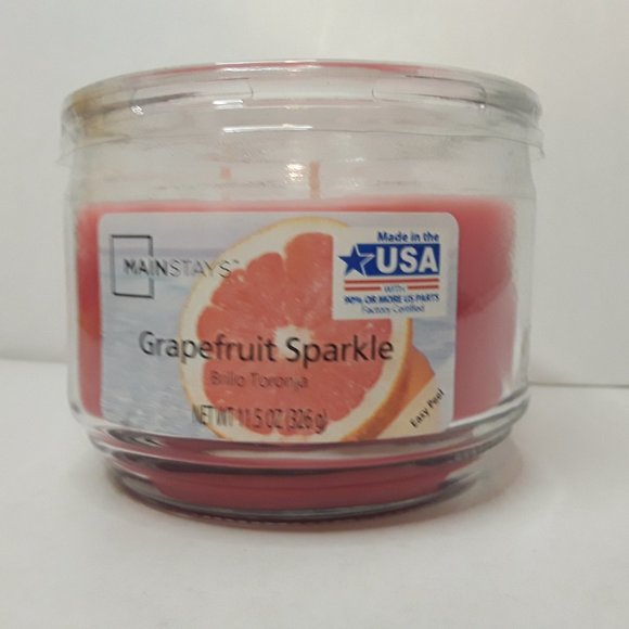 Mainstays Grapefruit Sparkle Three Wick Candle 11.5 oz - Picture 4 of 4